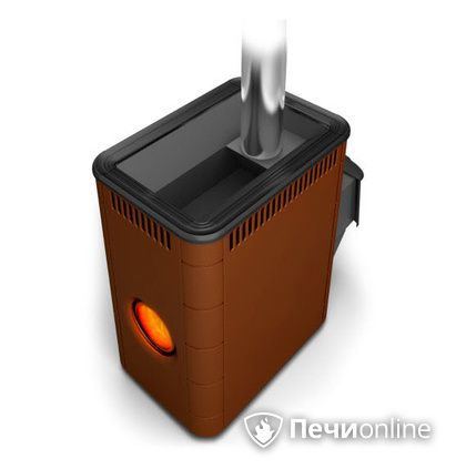 Дровяная банная печь TMF  Аврора Inox ДА Иллюминатор терракота  в Вологде