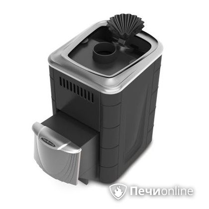 Дровяная банная печь TMF Гейзер Мини 2016 Carbon закрытая каменка нержавеющая дверь антрацит в Вологде