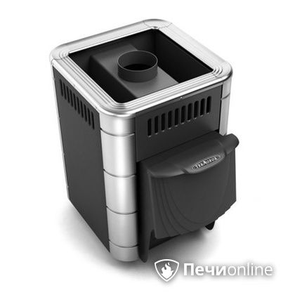 Дровяная банная печь TMF Оса Inox дверь антрацит короткий канал антрацит в Вологде