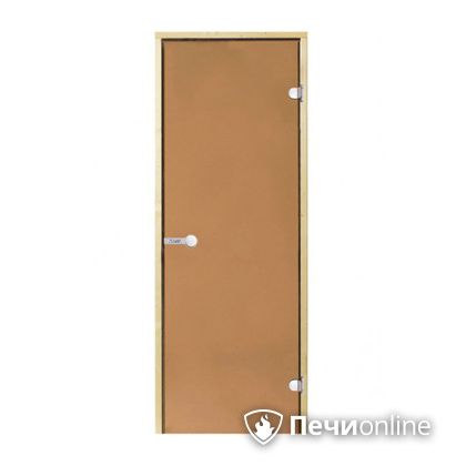 Дверь для бани Harvia Стеклянная дверь для сауны 7/19 коробка сосна бронза  D71901М в Вологде