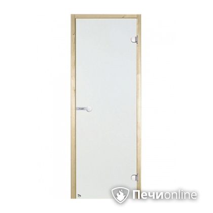 Дверь для бани Harvia Стеклянная дверь для сауны 8/19 коробка сосна сатин D81905M в Вологде